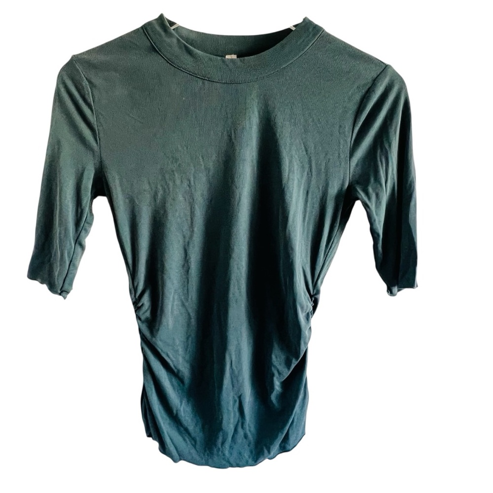 Free People Deep Teal Short Sleeve Top